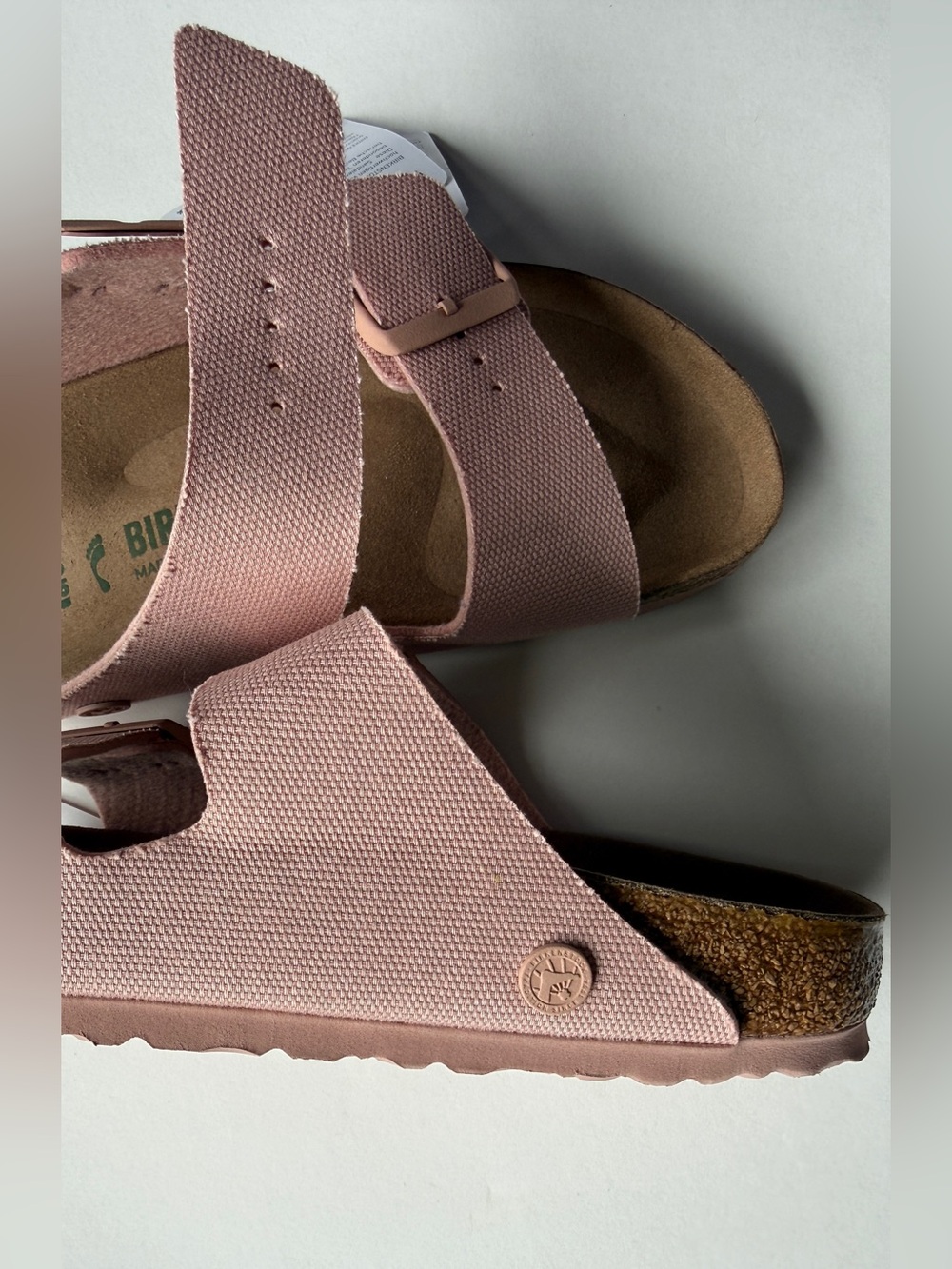 Birkenstock [EU 41] Arizona Canvas Vegan Sandals Narrow Fit Pink - Picture 7 of 11
